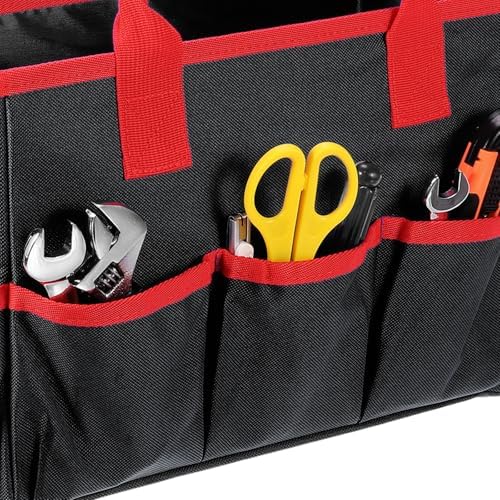 HARFINGTON Garden Tool Bag 12.99" x 5.91" x 8.66" Large Oxford Tote Bag with Pockets Gardening Plant Tool Organizer Storage Carrier Store for Outdoor Women Men, Black - Image 5