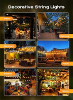 Brightown Outdoor String Lights, 150FT 47+2 LED ST38 LED Patio Lights Shatterproof, Dimmable IP65 Waterproof Connectable Hanging Outdoor Light for Backyard, Porch, Deck, Balcony - Image 5
