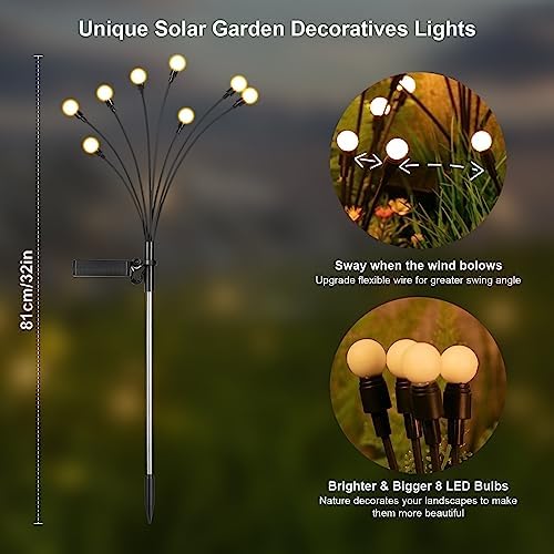 ASMAD Solar Lights Outdoor(6 Pack-48 LEDs),Solar Garden Lights,Fairy Lights - Image 4