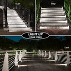 NIORSUN Solar Stair Lights,Cool White Outdoor Step Lights IP67 Waterproof Auto On Off, Outdoor Stair Lights for Steps,Stair,Patio,Yard,Porch,Front Door,Sidewalk,Deck Decor（Brown, 16 Pack） - Image 7