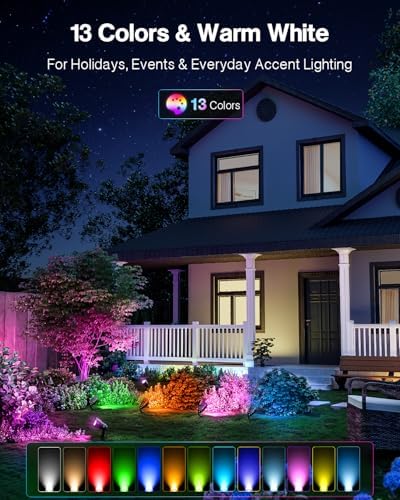 HIBOITEC RGBWW Low Voltage Landscape Lighting 24Pack with Remote Connectors - Image 3