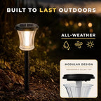 Glass Solar Pathway Lights, 4 Ambient Modes, Flame Torch Light, 6PK - Image 5
