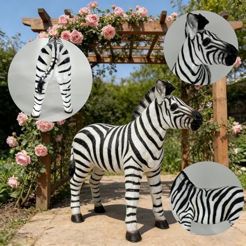 18.31"H Simulated Zebra Garden Statue Resin Outdoor Decor Animal Sculpture - Image 3
