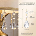 2" Pendant Chandelier K9 Crystal Decorative Hanging Ornaments (Vintage B, 24) - Image 2