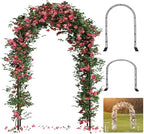 Thickened Tube Garden Arch Arbor Metal Trellis for Climbing Plants Outdoor by ROOLLYApampasgrass