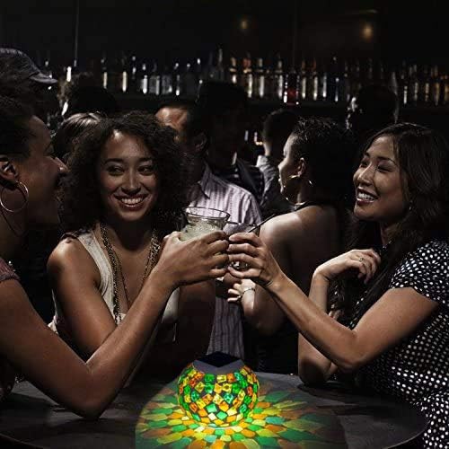 Waterproof Color Changing Table Lamp, Solar Powered Mosaic Glass Ball LED Garden Lawn Night Light Lamps, Party Lights for Home,Yard, Indoor,Outdoor Decoration Lights (Orange+Yellow+Green) - Image 7