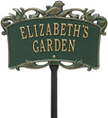 2 Line Personalized Aluminum BIRD Garden Plaque 14.25"W x 9.5" H by Unknown