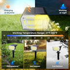 TECKNET Solar Spot Lights Outdoor Waterproof, 59 LEDs, Warm White, 8 Pack - Image 4