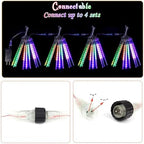Halloween Lights Outdoor 2 Pack Meteor Shower Lights Orange Purple Green - Image 5