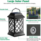 TomCare Flickering Flame Solar Lights Outdoor Metal Hanging Lantern, 2 Pack - Image 3