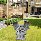Gargoyle Gothic Statue, Polyresin Yard Flower Decor Sculpture, Indoor Outdoor Office Lawn Desktop Decorations (Squat) - Image 4