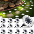 UFOND 12 Pack Solar Ground Lights，Outdoor Waterproof LED Gardenlight, Disklights for Lawn Pathway Yard Walkway Driveway Patio Deck, Solar Lights (Cold White) by UFOND