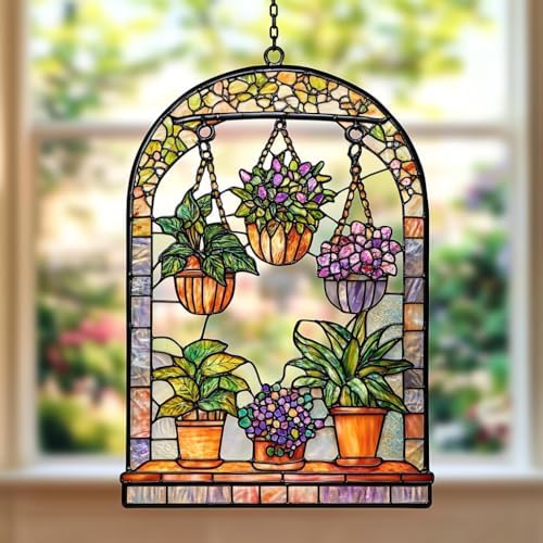 Garden Plant Pot Acrylic Suncatcher by AVAGAN