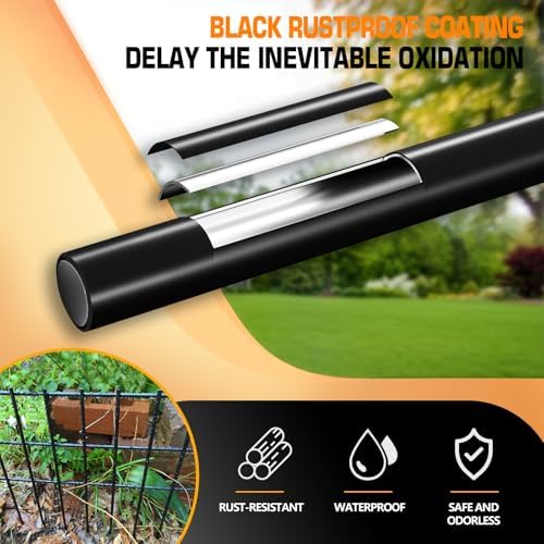 35 Panels Animal Barrier Fence No Dig, 37.92ft(L) X 12in(H) Rabbit Fences Ground Defense Border Small Metal Fencing, Dog Under Barriers Blocker for Garden, Flower Bed, Patio - Image 4