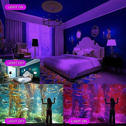 2 Pack 300W Black Lights, LED Blacklight Flood Light with Plug, IP66 Waterproof Black Flood Light Neon Glow for Party, Halloween, Fluorescent Poster, Body Paint - Image 4