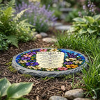 Magnolia Garden 10-Inch Proverbs 31 Bible Verse - Faux Stained Glass Religious Garden Stone, Weather-Resistant Resin Pathway Accent, Inspirational Christian Floral Outdoor Yard Decor & Walkway Plaque - Image 4