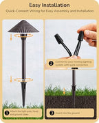 EDISHINE Low Voltage Landscape Lights, 5CCT Outdoor Walkway Lights 12 Pack - Image 6