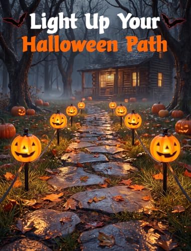Halloween Pumpkin Pathway Lights, 4PCS LED Pumpkin Stake Lights - Image 5