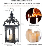 NEEDOMO Lanterns Decorative Indoor Hanging Lantern Outdoor, Vintage Metal Tabletop Decor Lantern for Patio Rustic Home, Candle Holders with Clear Glass, Home Kitchen Coffee Table Livinig Room Decor - Image 2