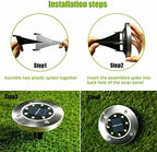 Solar Ground Lights 8 LEDs Disk Light Solar Powered Outdoor Waterproof in-Ground Lights for Pathway, Yard, Deck, Lawn, Patio, Walkway, Warm White Light, 16-Pack - Image 6