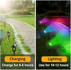 AVEKI Solar Spot Lights Outdoor, 4 in1 Solar Landscape Uplights, IP65 Waterproof Landscape Uplights for Garden Yard Driveway Porch (White) - Image 3