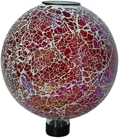Sunnydaze Solar Gazing Ball for Garden, Pearl Pink by SunnydazeDecor