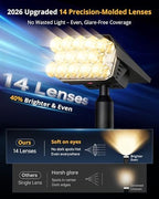 Solar Lights Outdoor Waterproof IP65, 56 LED 3 Lighting Modes Solar Spot Lights Outdoor, Solar Powered Landscape Lighting for Yard Pathway Garden, 4 Pack (Warm White) - Image 2