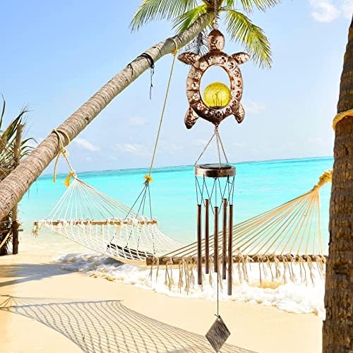 Solar Turtle Wind Chimes, Tortoise WindChimes, Light Windchime Outdoor, Moon Shape Light Outdoor,Garden Decor, Yard Decor, Gifts for Women, mom, Grandma - Image 4