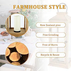 Bdor 27.5 Inch Outdoor Wooden Candle Lantern for Porch with LED Candle - Image 4