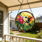Stained Glass Window Hanging Hummingbird Suncatcher Gifts for Women 12" - Image 5