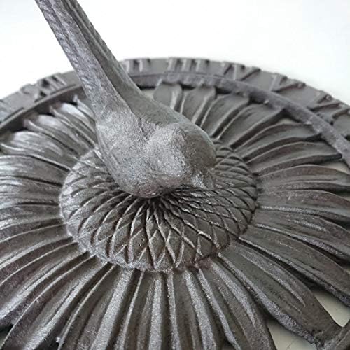 Ascalon Sunflower And Bird Cast Iron Sundial - Image 4