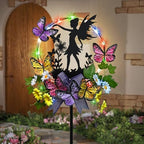 Solar Lights Fairy Garden Decor,Fairy & Butterfly Yard Decorations Outdoor by HokfirmHomeDecorGarden