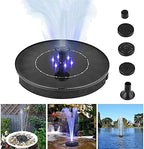 Solar Fountain Pump with 8 LED Lights and 6 Nozzles Colorful Solar Water Fountain Floating Bird Bath Fountain 1.8W Water Features Solar Fountain for Fish Tank Garden Decorations-Black with light 18c - Image 2