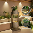 Sunlinua 31H Realistic Rock Outdoor Water Fountain with LED Light Brown - Image 4