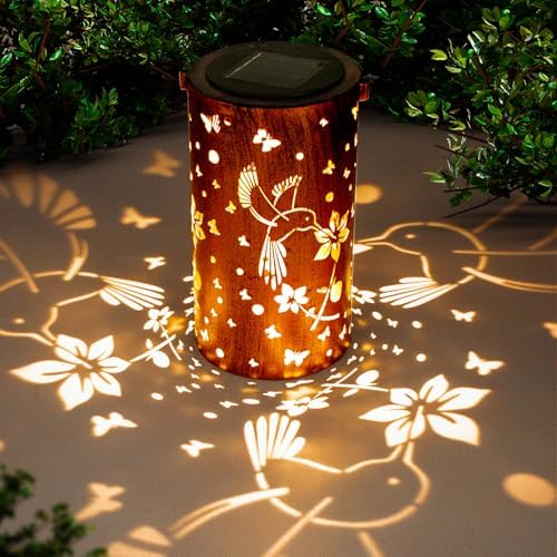 DIBIEECN Birthday Gifts for Women, Solar Lanterns, Hummingbirds, 1 Pack by DIBIEECN
