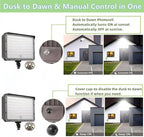 2PACK Outdoor 150W LED Flood Light with Knuckle & Plate, Dusk to Dawn 3000K/4000K/5000K 21000LM Commercial Floodlight Fixture, ETL LED Security Lighting for Landscape, Parking lot, Yard - Image 4