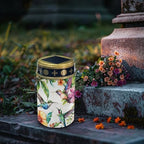 Poceacles Solar Lights Cemetery Solar Lights for Grave Solar Candle Solar Lantern Light Walkway Lights Waterproof Landscape Lighting for Loss of Loved One, Hummingbird Hibiscus Flower, Pack of 2 - Image 3