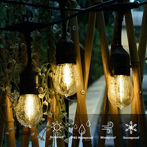 SUFEIMAS Outdoor String Lights Waterproof 100FT Commercial for Patio Market - Image 5