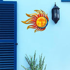 Sun Metal Wall Art Outdoor Sun Moon Face Wall Decor Rust Proof Large - Image 5