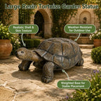 Large Resin Tortoise Garden Statue, Weatherproof Outdoor Statue - Image 3