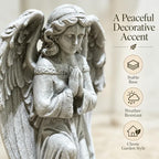 16.73 Inch Praying Angel Garden Statue, Weatherproof Cherub Sculpture - Image 4