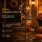 Solar Halloween Black Cat & Pumpkin Moon Garden Stake Light Halloween Decor - Image 5