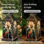 Solar Lantern Glowing Mandala Cat Stained Outdoor Waterproof Garden Hanging Lantern Solar Powered Lighting Outside Solar Light for Patio Yard Camping, Gifts for Women Mom - Image 4