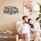 Personalized Anniversary Wedding Gift Custom Last Name Metal Sign Family Name Sign Custom Last Name Metal Sign Monogram Wall Decor Personalized Name Sign for Home - Image 2