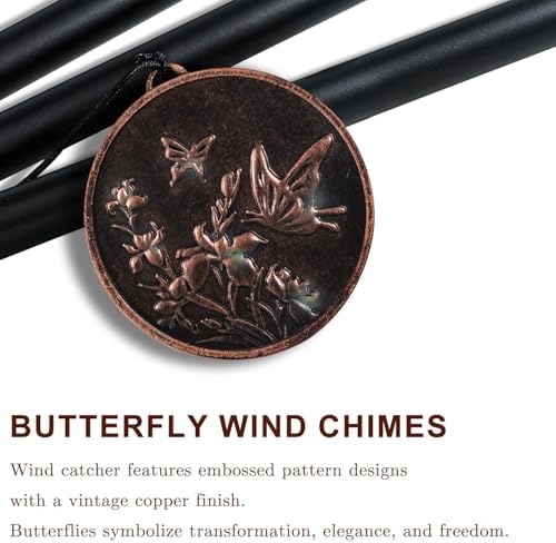 34” Butterfly Wind Chimes for Outside, Butterfly Gifts for Women - Image 6