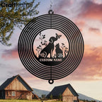 Personalized Dog and Cat Metal Wind Spinner, Garden Spinner Hanging Indoor Outdoor Decor, Perfect House Warming Gifts New Home, Custom Gift for Grandmother, Mom, Wife, Daughter - Image 3
