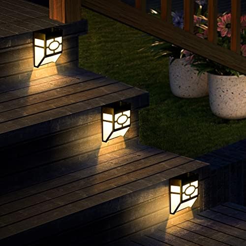 Solpex Solar Deck Lights,Solar Fence Lights, 2 Modes Christmas Decoration Lights,Unique Pattern, Waterproof Automatic Outside, Deck, Patio, Stairs, Yard, Steps, Path & Driveway (RGB & Black 8-Pack) - Image 4