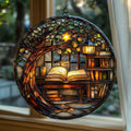 Cozy Forest Library Acrylic Suncatcher by AVAGAN
