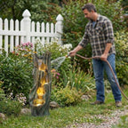 Outdoor Tree Waterfall Fountain with LED Lights,Freestanding Tree Design Garden Water Feature,Polyresin Construction,Easy Setup for Patio Backyard Lawn Porch - Image 5