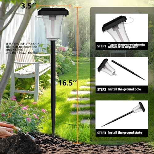 Swingers Solar Lights Outdoor, LED Solar Torch Lights with Flickering Flame - Image 3